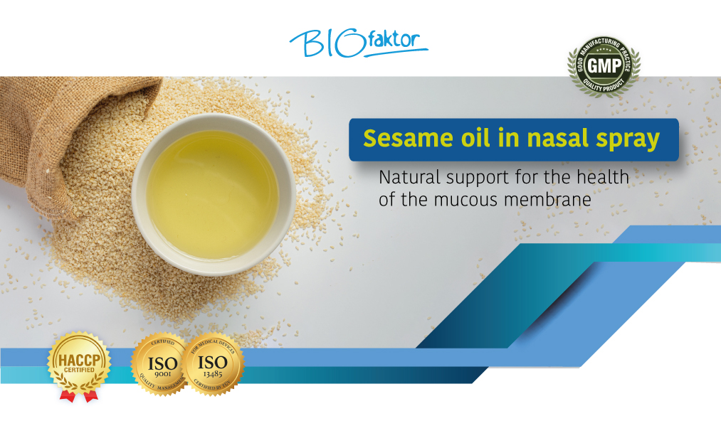 Sesame oil in nasal spray: Natural support for the health of the mucous membrane